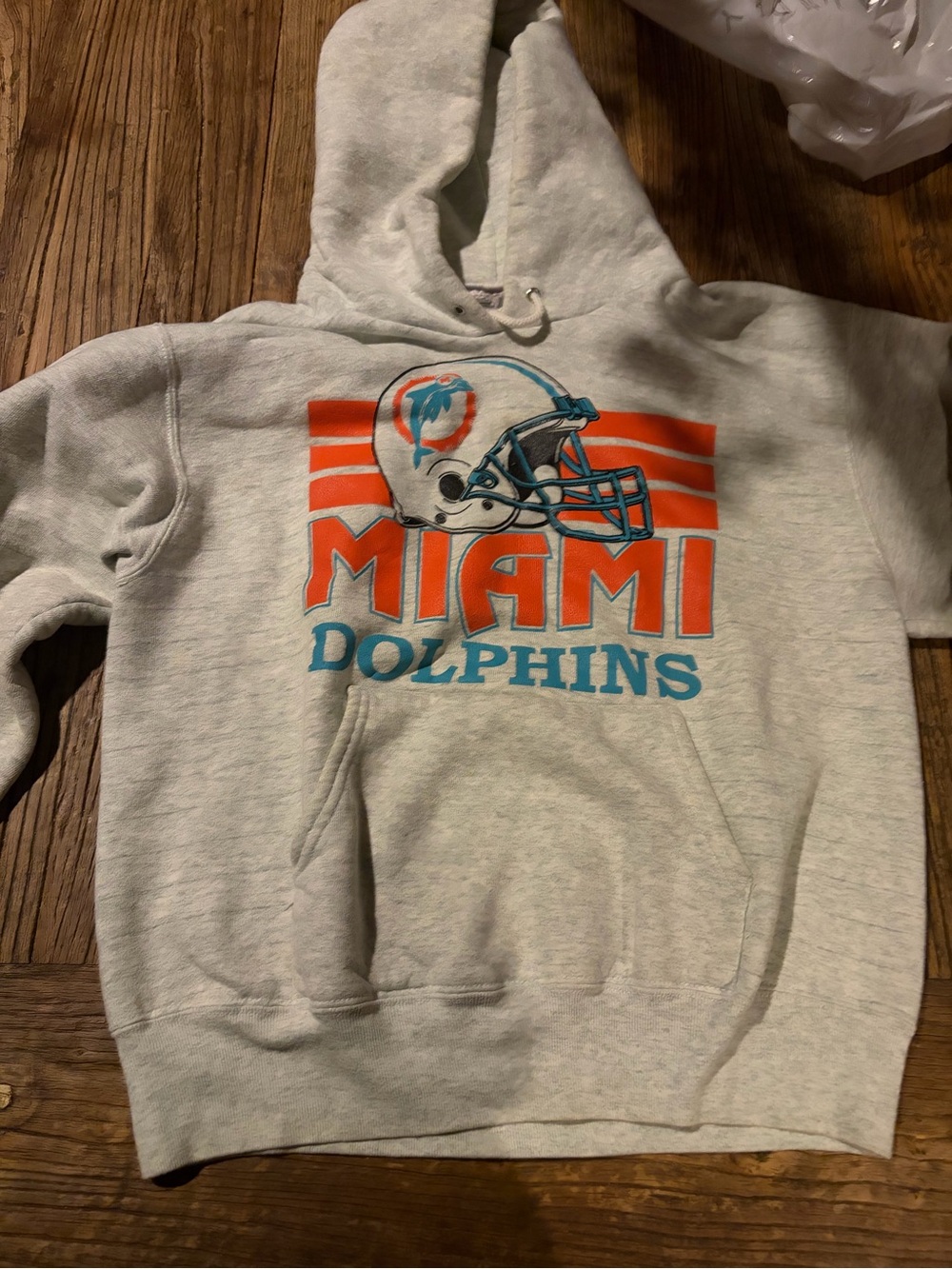 Vintage Miami Dolphins Football Hoodie Hooded Sweatshirt NFL shirt size medium